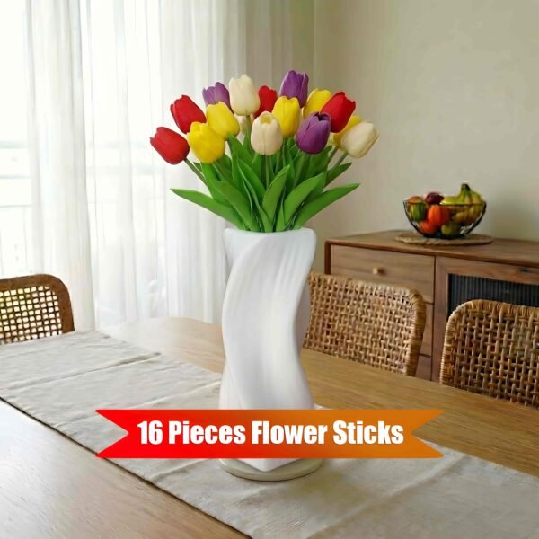 Premium Artificial Tulip Flower - 16 piece