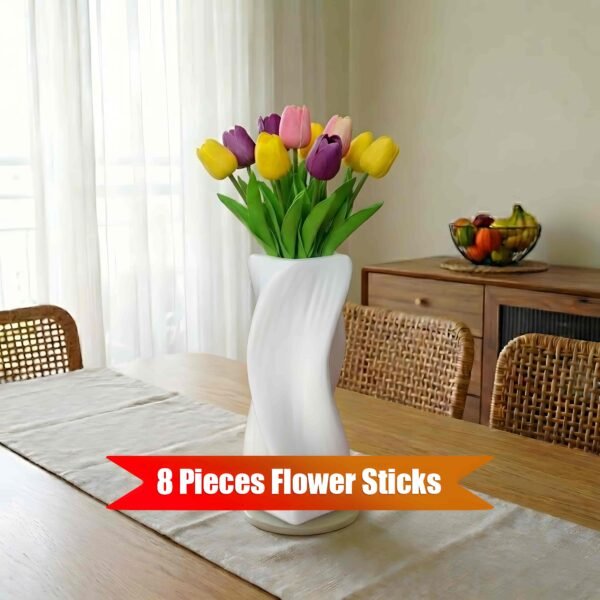 Premium Artificial Tulip Flower - 8 piece